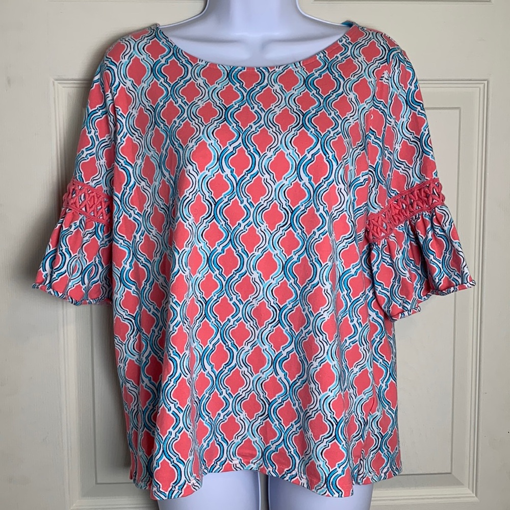 Crown & Ivy Print Top Size M